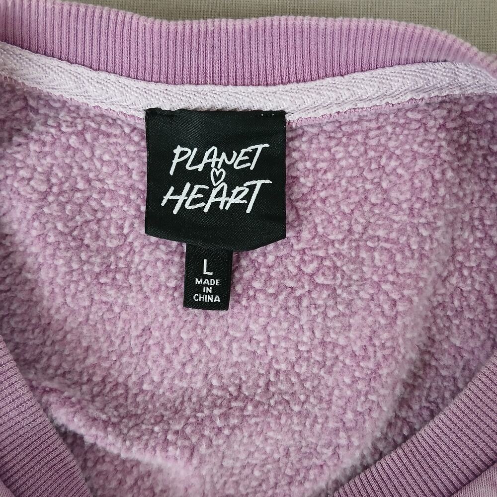 Planet Heart Retro "Los Angeles CA 2004" Sweatshirt L purple raglan long sleeve - Picture 6 of 12